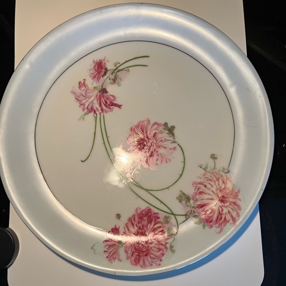 Bavaria Other - Bavaria red floral mums. Hand painted 12 inch platter.